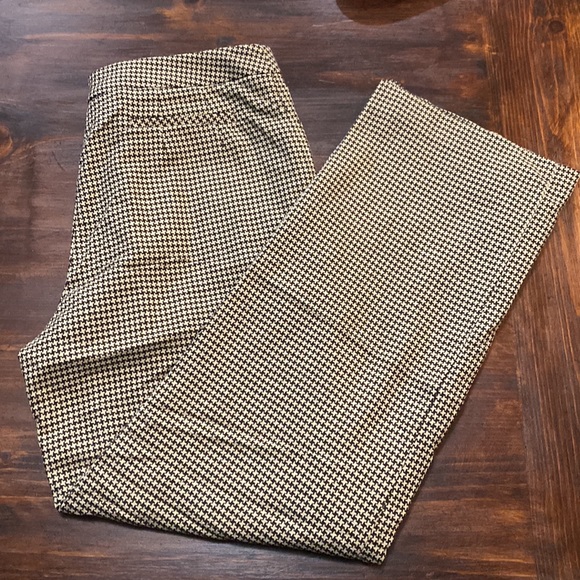 Houndstooth Dark brown and Tan Talbots dress pant - Picture 1 of 6